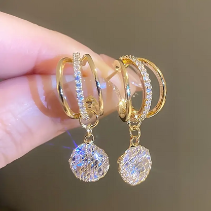 Faux Cubic Zirconia Earrings – Vintage Bohemian Style Earrings